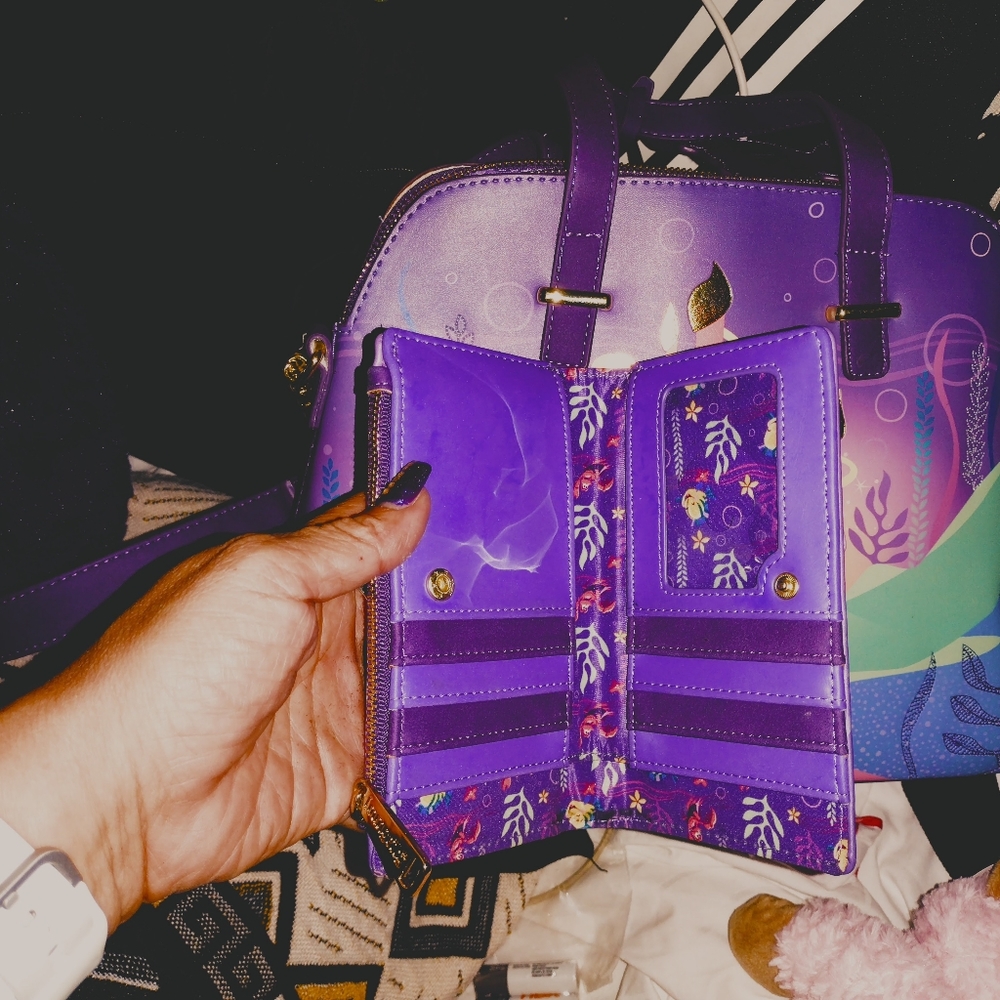 Disney little mermaid purse with wallet